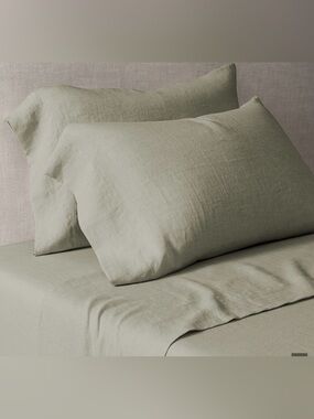 Restoration Hardware RH * King * Italian Heritage Linen Sheet Set * NEW * Thyme